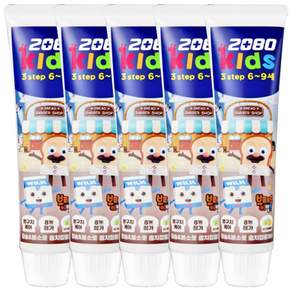 2080 애경 키즈치약 3step 브레드이발소(소다버블), 75g, 5개