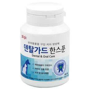 38.5 고양이 강아지 구강 치아관리 영양제 덴탈가드 한스푼, 구강/치석관리, 60g, 1개