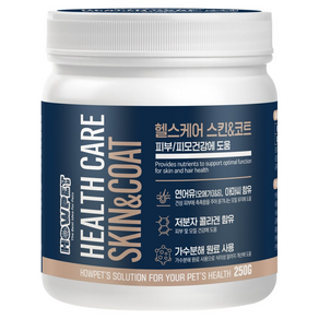 하우펫 헬스케어 스킨엔코트 피부 피모 강아지 영양제 250g 알러지예방 가수분해 저분자 콜라겐 함유, 피부/피모, 250정, 1개