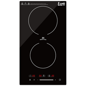 엘렉토 2구 인덕션 전기레인지 매립겸용 HJ-D3300 블랙 세로형
