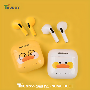 티버디 오픈형 블루투스 이어폰 NOMO DUCK 귀안아픈 무선이어폰, 스노우화이트