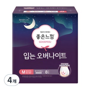 좋은느낌 오리지널 입는 오버나이트, 중형, 8개입, 4개