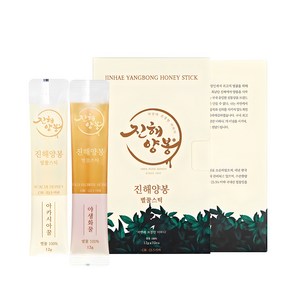 진해양봉 아카시아꿀 야생화꿀 혼합구성 벌꿀스틱, 120g, 1개