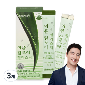 네추럴라이즈 이뮨 알로에 젤리스틱, 280g, 3개