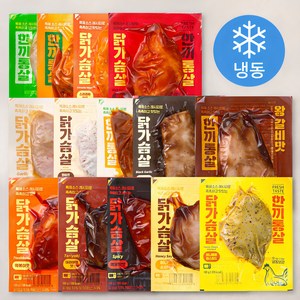 한끼통살 통살 소스 닭가슴살 100g x 14종 세트 (냉동), 1세트