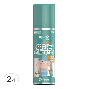 해피홈 아웃도어 미스트 뿌리는 모기 진드기 기피제, 65ml, 2개