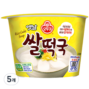 오뚜기옛날 쌀떡국 용기형, 166.6g, 5개