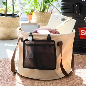 코멧 아웃도어 캠핑 멀티 설거지통 27L + 메쉬포켓 + 세제통, 베이지