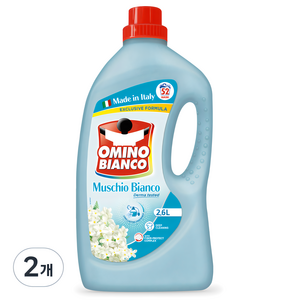 오미노비앙코 네이처프레쉬 무스키오비앙코 액상세제 화이트 머스크향 본품, 2.6L, 2개