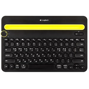 로지텍 블루투스 멀티 디바이스 무선 텐키리스 키보드, 블랙, K480