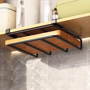 제로리빙 튼튼한 간편 도마 걸이 거치대, 심플형, 1개, 블랙