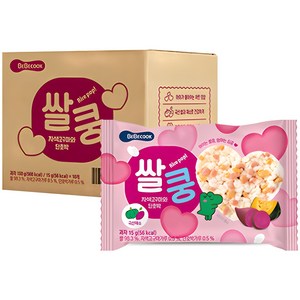 베베쿡 쌀쿵 쌀과자, 자색고구마 + 단호박 혼합맛, 15g, 10개