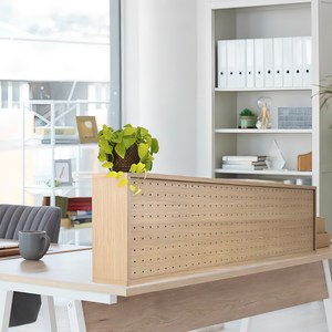 우드톡 주방 타공 아일랜드 파티션 홈카페 칸막이 가림막 수납장, 화이트, 600