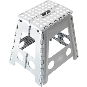 가쯔 다용도 콤팩트 스툴 접이식 의자 L, 라이트그레이, 1개