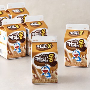 남양유업 우유 듬뿍 커피에몽, 200ml, 6개