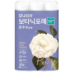 모나리자 보타닉포레 순수 천연펄프 3겹 데코 고급롤화장지, 27m, 30롤, 1개