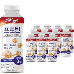 켈로그 프로틴 그래놀라 쉐이크 미숫가루맛, 50g, 12개