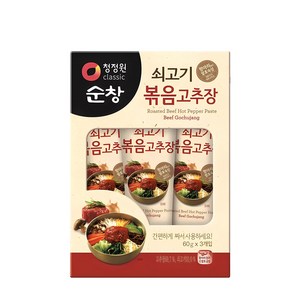 청정원 순창 쇠고기 볶음고추장, 60g, 3개