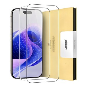 빅쏘 고투명 아이폰 강화유리 휴대폰 액정보호필름 2매