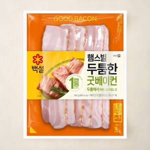 백설 햄스빌 두툼한 굿 베이컨, 340g, 1개