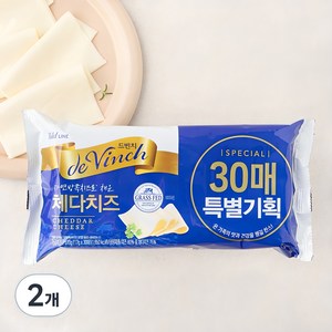 드빈치 자연방목 체다치즈 30매, 510g, 2개