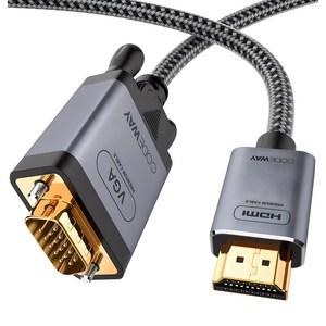 코드웨이 HDMI to VGA RGB 케이블, 1개, 1.2m