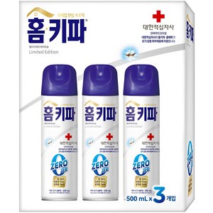 홈키파 대한적십자사 제로 에어졸 3p, 3개, 500ml