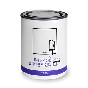 노루페인트 실내 벽면용 페인트, 화이트, 1L, 1개