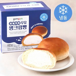 곰곰 크림가득 우유 생크림빵 (냉동), 420g, 1박스