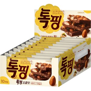 오리온 톡핑 초콜릿 아몬드 & 그래놀라, 43g, 10개