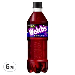 웰치스 제로 그레이프맛, 500ml, 6개