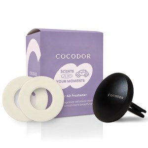 코코도르 메탈블랙 클립 차량용 디퓨저 통풍구형 본품 + 리필 2p