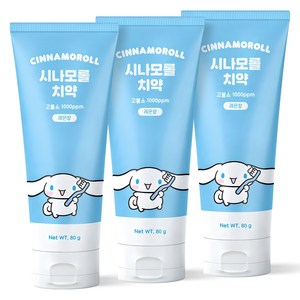 아텍스 시나모롤 고불소 레몬향 치약, 80g, 3개