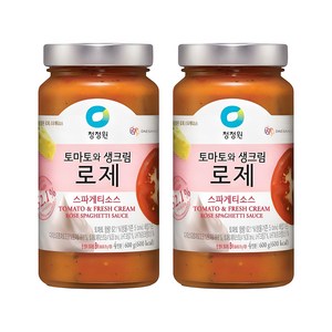 청정원 토마토와 생크림 로제 스파게티소스, 600g, 2개