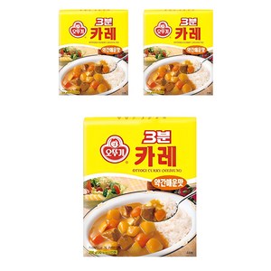 오뚜기 3분 카레 약간매운맛, 200g, 3개