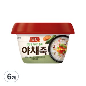 양반 야채죽, 287.5g, 6개