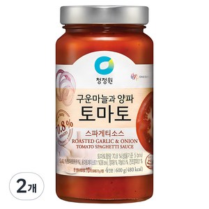 청정원 구운마늘과 양파 토마토 스파게티소스, 600g, 2개