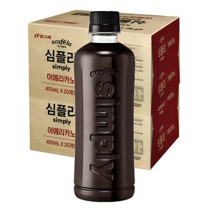 아카페라 심플리 아메리카노 무라벨, 400ml, 40개