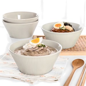 메종오브제 라이닝 면기, 크림그레이, 4개