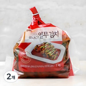 곰곰 국내산 열무 김치, 1kg, 2개