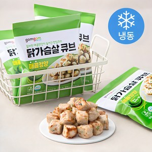 곰곰 닭가슴살 큐브 매콤청양 (냉동), 100g, 5개