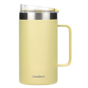 글라스락 플레인 이지 그립 텀블러, 레몬소르베, 650ml, 1개