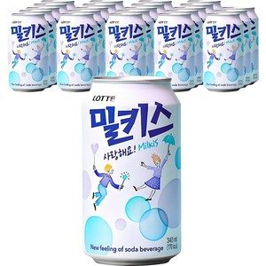 밀키스 탄산음료, 340ml, 24개