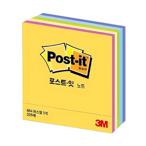 포스트잇 파스텔 큐브노트 225매 CT-33, 혼합색상, 1개