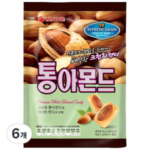 오리온 통아몬드 캔디, 90g, 6개