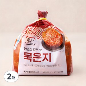 종가 본연의 깊은 맛 묵은지, 900g, 2개