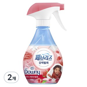 페브리즈 섬유탈취제 다우니 에이프릴향 본품, 370ml, 2개