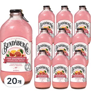 분다버그 핑크 그래이프푸르트 탄산음료, 375ml, 20개