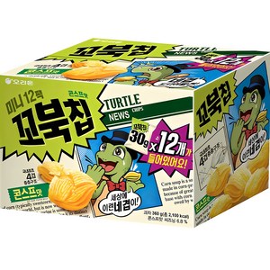 오리온 꼬북칩 미니 콘스프맛, 30g, 12개