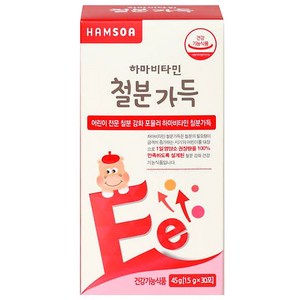 함소아 철분가득 어린이 하마비타민, 45g, 1개